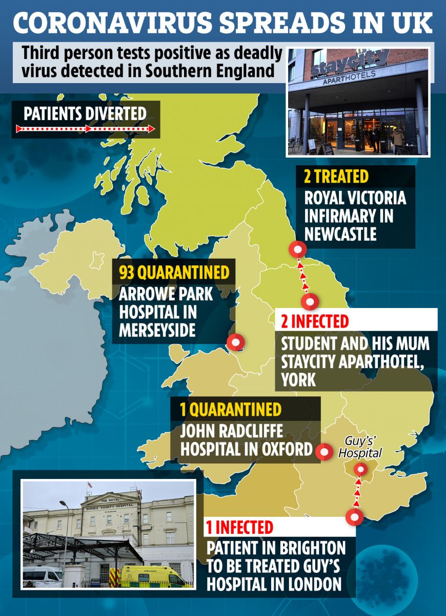 uk - coronavirus - map